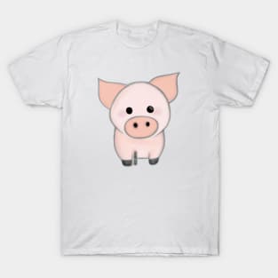 Cute Pig Drawing T-Shirt